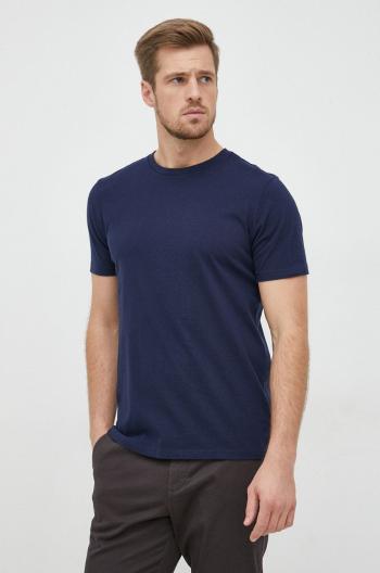 Bavlnené tričko GAP tmavomodrá farba, jednofarebné