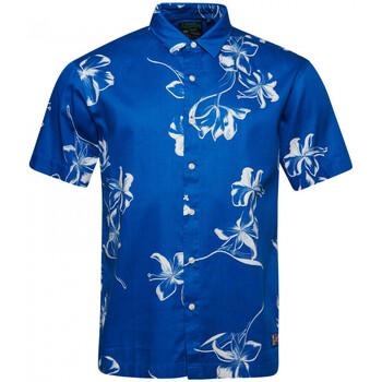 Superdry  Košele s dlhým rukávom Vintage hawaiian s/s shirt  Modrá