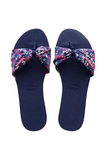 Šľapky Havaianas YOU ST TROPEZ dámske, tmavomodrá farba, 4148246.0555