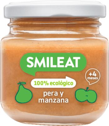 SMILEAT Organic príkrm Hruška s jablkom 130 g, 4m+