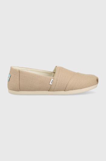 Espadrilky Toms Alpargata béžová farba