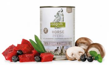 Isegrim Dog Adult Mono Horse pure with Chokeberries, Champignons & Wild Herbs 6 x 800 g