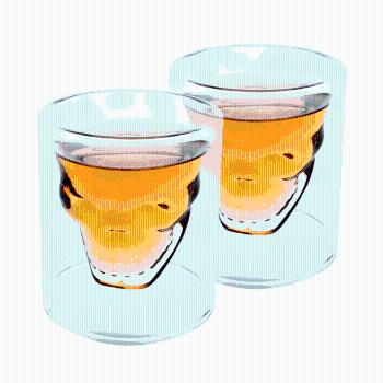 Termo poháre, set 2 ks, lebka, 250 ml, HOTCOOL TYP 8