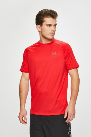 Tréningové tričko Under Armour Tech 2.0 červená farba, jednofarebné