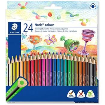 STAEDTLER „Noris Colour“ Farebné pastelky, 24 farieb, trojhranné (4007817037225)