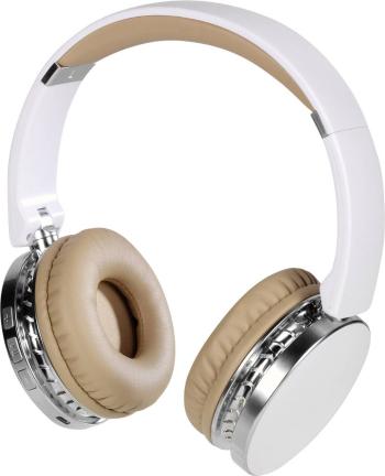 Vivanco NEOS AIR WHITE Bluetooth Hi-Fi slúchadlá On Ear na ušiach zložiteľná, Headset, za uši, regulácia hlasitosti biel