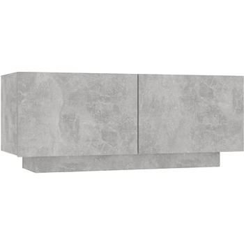 SHUMEE Nočný stolík betónovo sivý 100 × 35 × 40 cm drevotrieska, 3082769