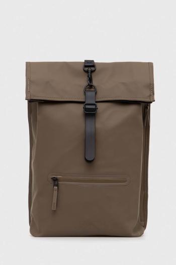 Ruksak Rains 13160 Rolltop Rucksack hnedá farba, veľký, jednofarebný