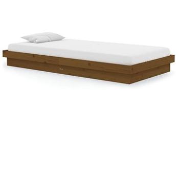Rám postele medovo hnedý masívne drevo 100 × 200 cm, 819900