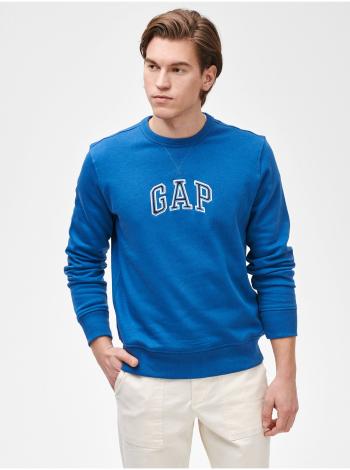 Mikina GAP Logo crewneck sweatshirt Modrá