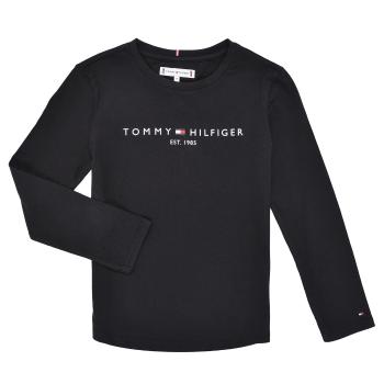 Tommy Hilfiger  ESSENTIAL TEE L/S  Tričká s dlhým rukávom Čierna