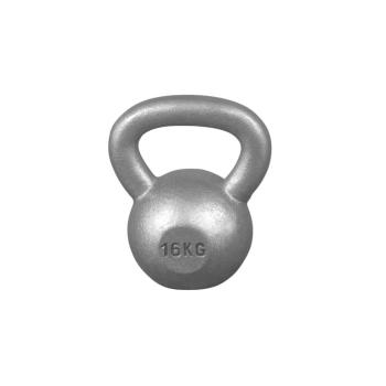 Gorilla Sports Kettlebell činka, liatinová, sivá, 16 kg