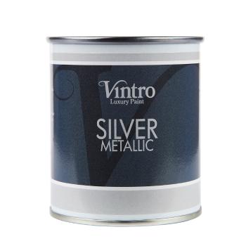 VINTRO METALLIC - Metalická kriedová farba 0,125 l vintro silver