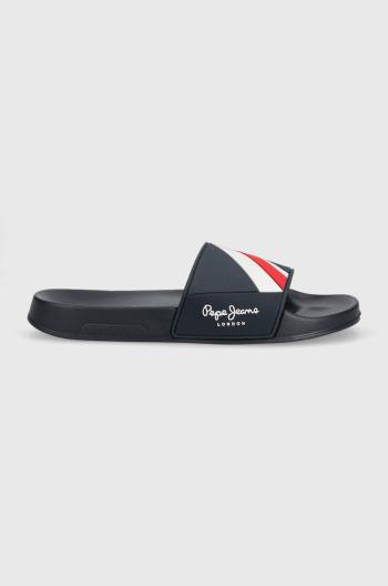 Šľapky Pepe Jeans SLIDER pánske, tmavomodrá farba, PMS70125