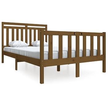 Rám postele medovo hnedý masívne drevo 140 × 200 cm, 3100961