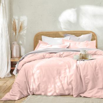 Blancheporte Jednofarebná posteľná súprava zn. Colombine z bavlny ružová pudrová obliečka na vank. 63x63cm+lem