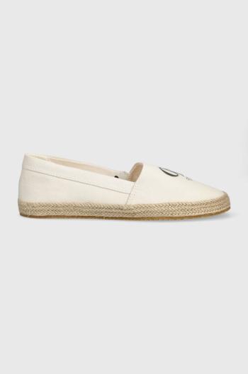 Espadrilky Calvin Klein Jeans ESPADRILLE MONO SEASONAL GR béžová farba, YW0YW01032