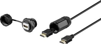 Renkforce RF-3770958 HDMI prepojovací kábel [1x HDMI zástrčka - 1x HDMI zásuvka] čierna vodotesné 1.00 m
