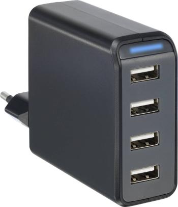 VOLTCRAFT SPAS-4800/4-N USB nabíjačka do zásuvky (230 V) Výstupný prúd (max.) 4800 mA 4 x USB