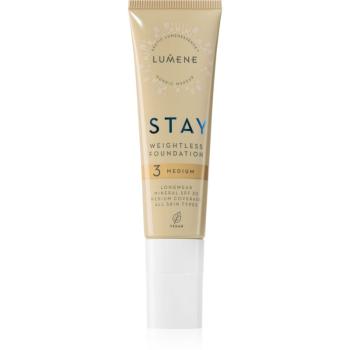 Lumene Stay Weightless tekutý mejkap s matným finišom SPF 30 odtieň 3 Medium 30 ml