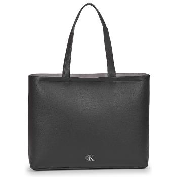 Calvin Klein Jeans  MINIMAL MONOGRAM SLIM TOTE34  Veľká nákupná taška/Nákupná taška Čierna