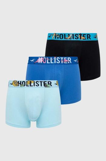 Boxerky Hollister Co. 3-pak pánske, tmavomodrá farba