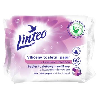 LINTEO Vlhčený toaletný papier s kyselinou mliečnou 60 ks