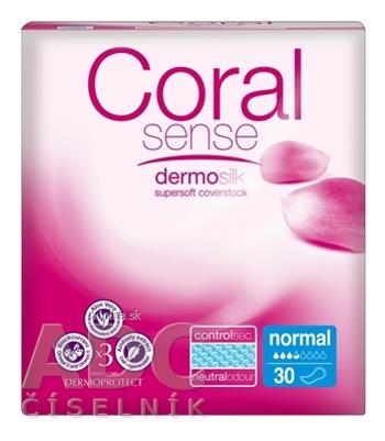 Coral Sesnse Coral Sense Normal vložky inkontinenčné, pre ženy, 25 cm 30 ks