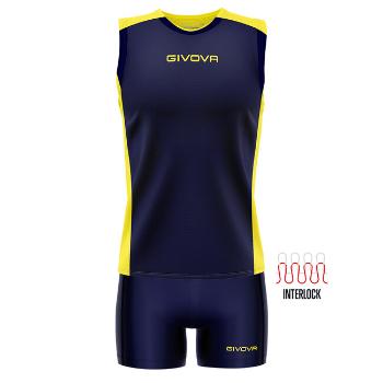 KIT VOLLEY PIPER BLU/GIALLO Tg. S