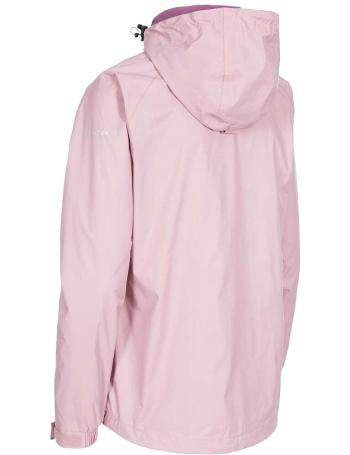 Dámska nepremokavá bunda Trespass Tayah II v ružovej farbe na zips a kapucňu vel. M
