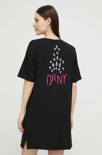 Nočná košeľa Dkny dámska, čierna farba