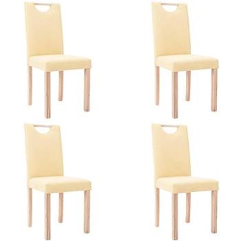 Jedálenské stoličky 4 ks krémové textil, 336772
