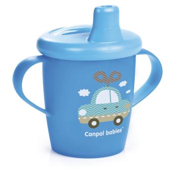 CANPOL BABIES Nevylievací hrnček TOYS modrý 250 ml