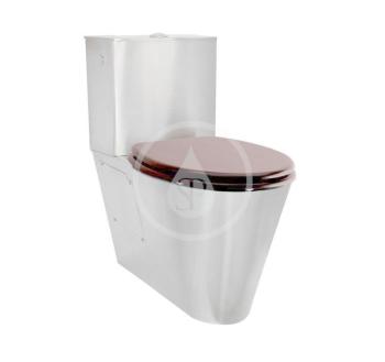 SANELA - Nerezová WC WC kombi pre ľudí s telesným postihnutím, antivandal, nehrdzavejúca oceľ SLWN 16