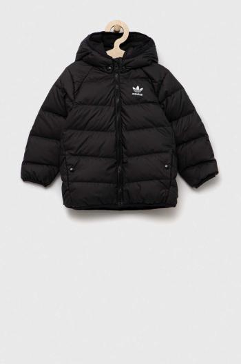 Detská páperová bunda adidas Originals DOWN JACKET čierna farba