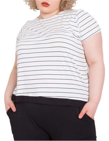 čierno-biele dámske pruhované tričko vel. XL