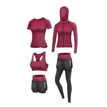 Runner 5W fitness set plum Velikost oblečení: L