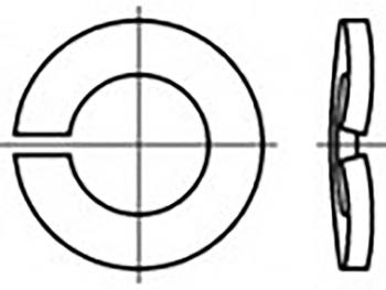 TOOLCRAFT  TO-6854376 pérové podložky Vnútorný Ø: 27 mm  DIN 128   pružinová ocel pozinkované žiarom 100 ks