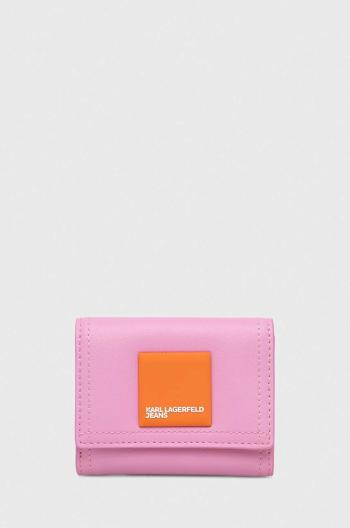 Peňaženka Karl Lagerfeld Jeans ružová farba