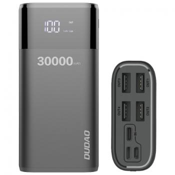 Dudao K8Max Power Bank 4x USB 30000mAh 4A, čierna (K8Max black)