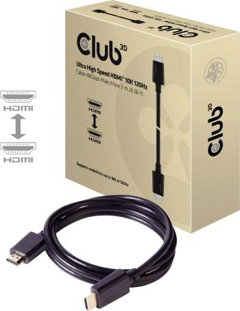 club3D HDMI prepojovací kábel #####HDMI-A Stecker, #####HDMI-A Stecker 2.00 m čierna CAC-1372  #####HDMI-Kabel