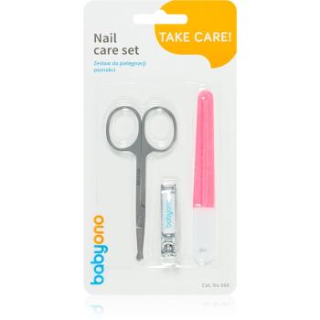 BabyOno Take Care Nail Care set na manikúru Red(pre deti)