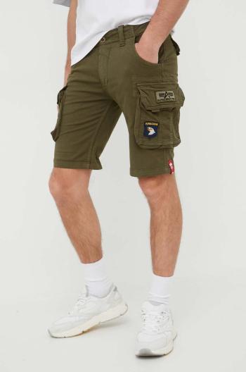 Šortky Alpha Industries pánske, zelená farba