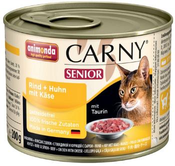 Animonda CARNY® cat Senior hovädzie, kura a syr 6 x 200g konzerva