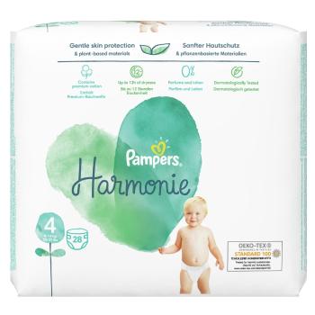 PAMPERS Harmónia Detské plienky veľkosť 4 (9-14 kg) 28 kusov