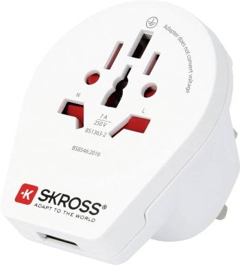 Skross 1500267 cestovný adaptér  Country Adapter World to UK USB