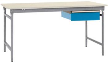 Manuflex BB5257.9006 Kompletný príručný stolík BASIS stacionárny s plastovou doskou + samostatná zásuvka, š xhxv: 1500 x