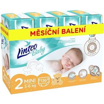 LINTEO Baby Prémium MINI (3 – 6 kg) 136 ks (8595686303696)