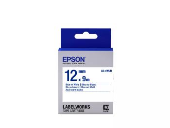 Epson LabelWorks LK-4WLN C53S654022 12mm x 9m, modrá tlač / biely podklad, originálna páska