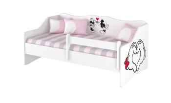 Detská posteľ s chrbtom - Love Lulu bed - Mickey and Minnie  160x80 cm posteľ bez úložného priestoru
